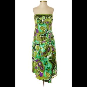 Laundry by Shelli Segal Green Print silk dress